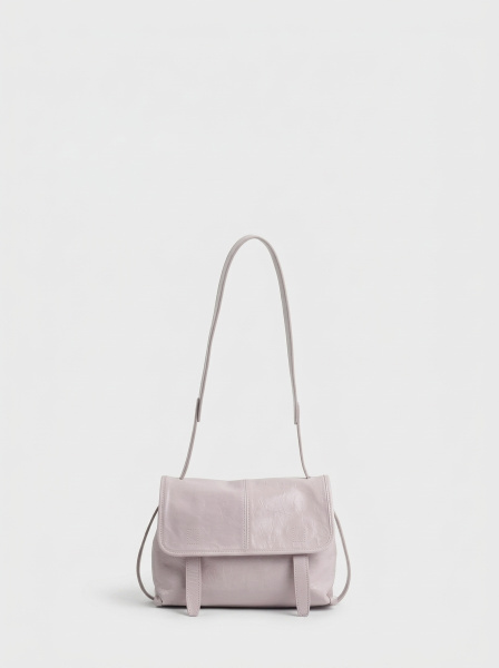 459-57 9763 Сумка Флап женская натуральная кожа Ludor розовый